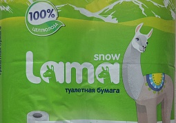 Туалетная бумага SNOW LAMA, салатовая, 2-х слойная, 4 рулона